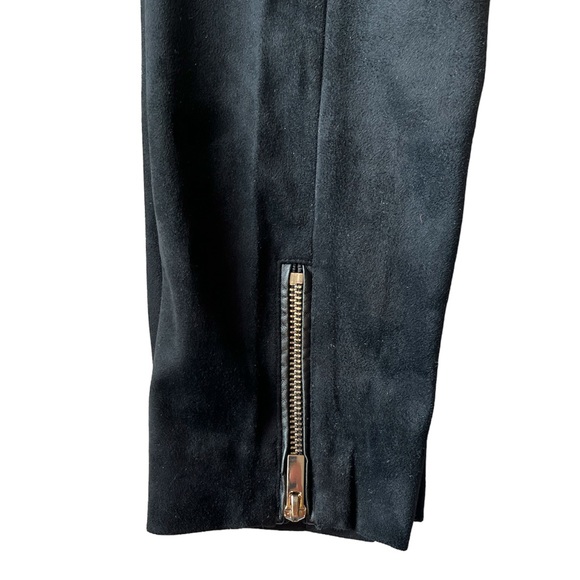 H&M Faux Suede Stretch Pants, With Waist Piping Detail & Ankle Zippers - Picture 9 of 11